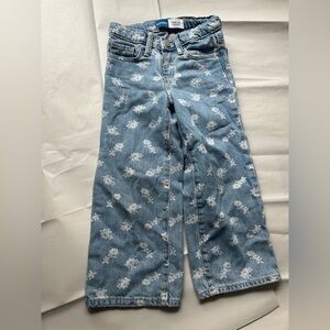 Toddler girl wide leg jeans